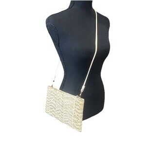 Vintage TJW By Mervyn’s Snakeskin Clutch Purse 80’s Retro Evening Night Bag